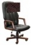  Кресло руководителя K46 Manager Менеджер(К46) кожа бордо, дерево темный орех 