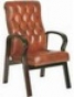  Кресло для посетителей Oriental DB-13LC, черная натуральная кожа (под заказ) 