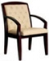  Кресло для посетителей Oriental DB-13LA (Укороченная спинка), черная натуральная кожа 