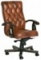  Кресло руководителя Oriental DB-13M (Укороченная спинка), кожа с эффектом старения, древесина Махагон 